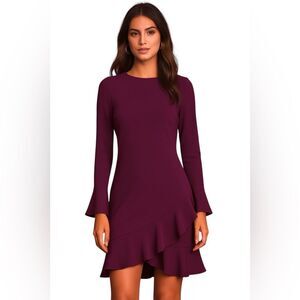 Lulu's Plum Asymmetrical Dress
